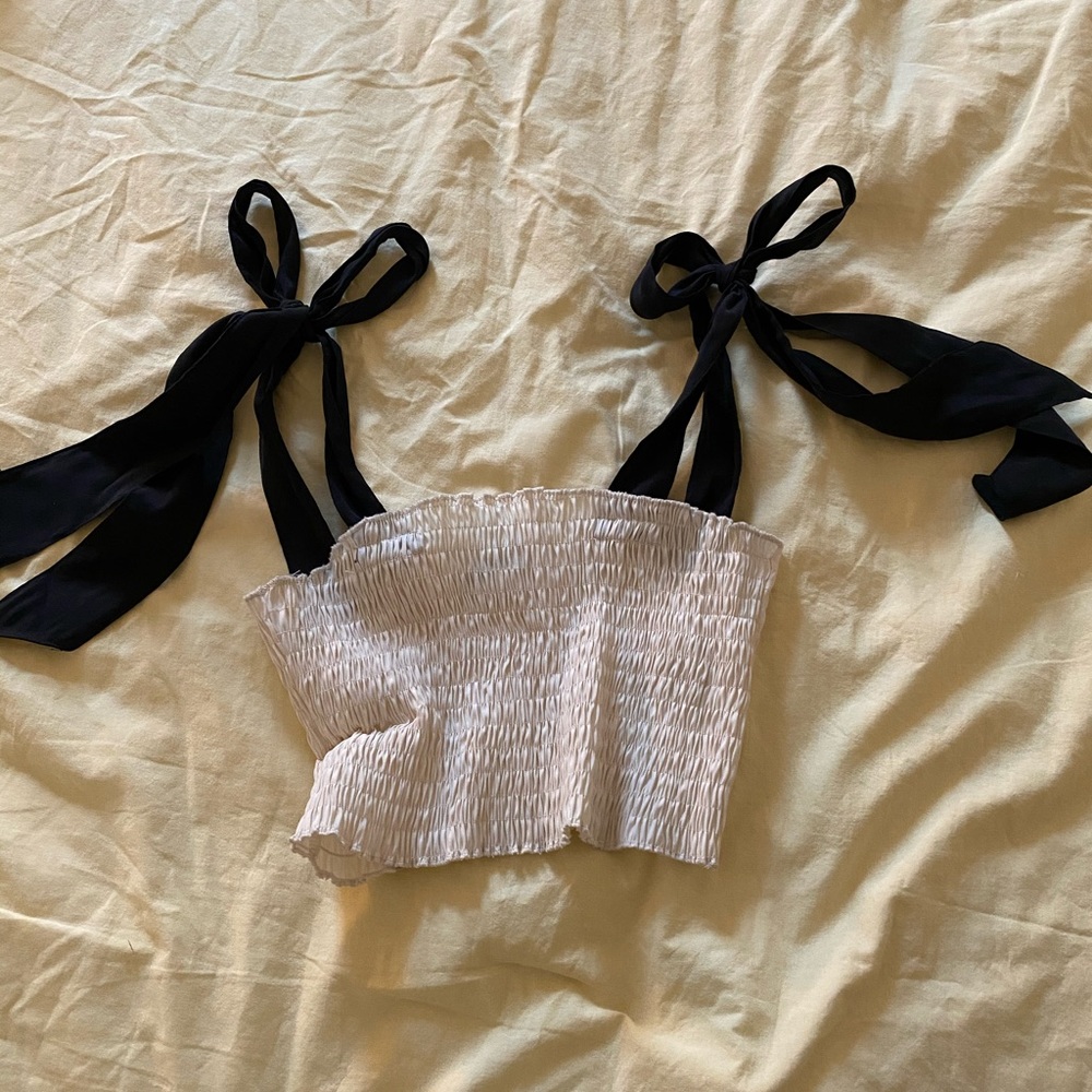 Zara tie shoulder top